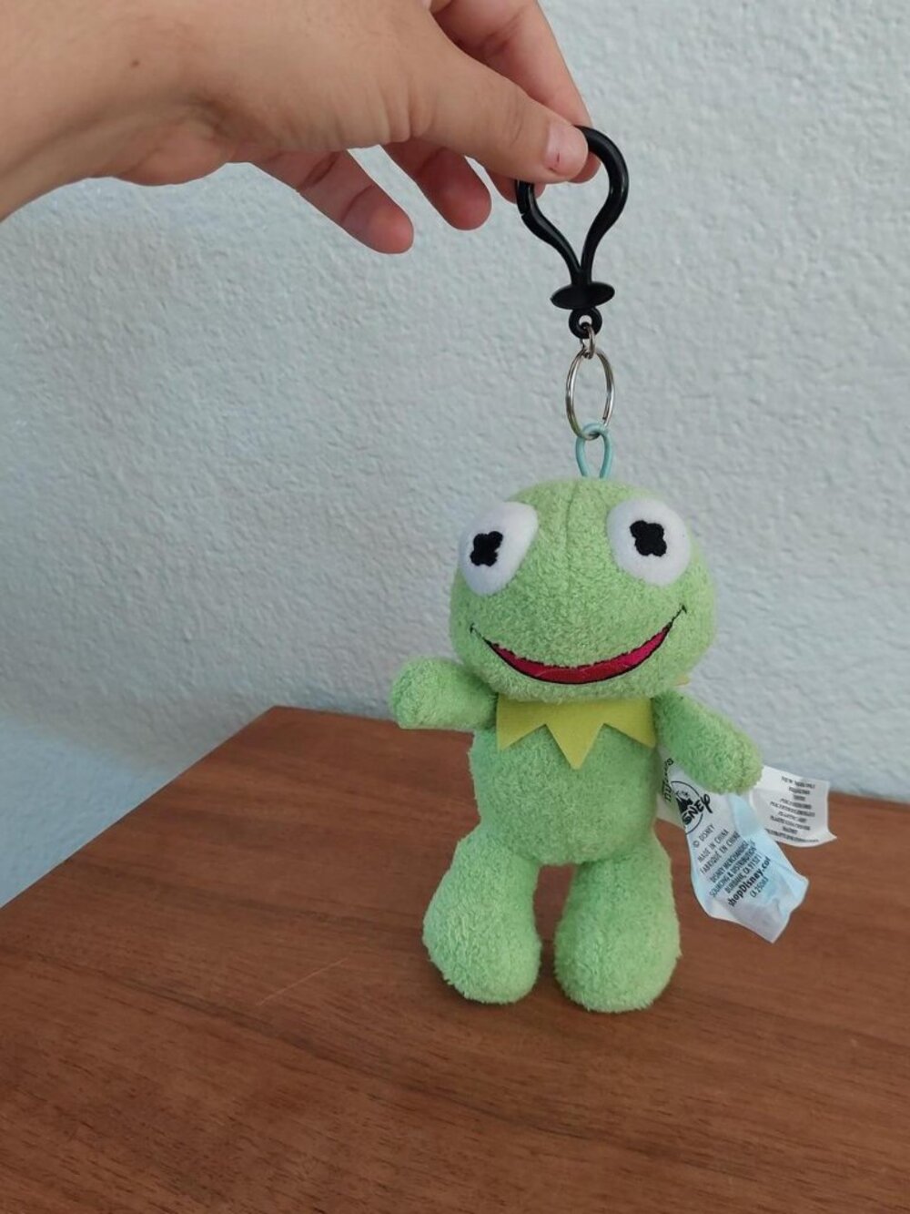 Disney Kermit the Frog plush keychain with yellow collar #disney #muppet  Disney